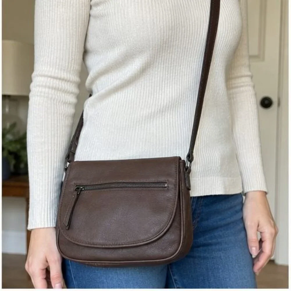 Brown Faux Leather Bag